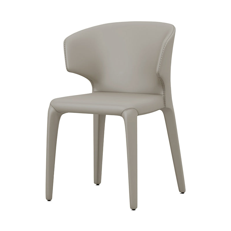 Faux Leather Contemporary Dining Room Chair Matte Finish Wingback Side Dining Chair