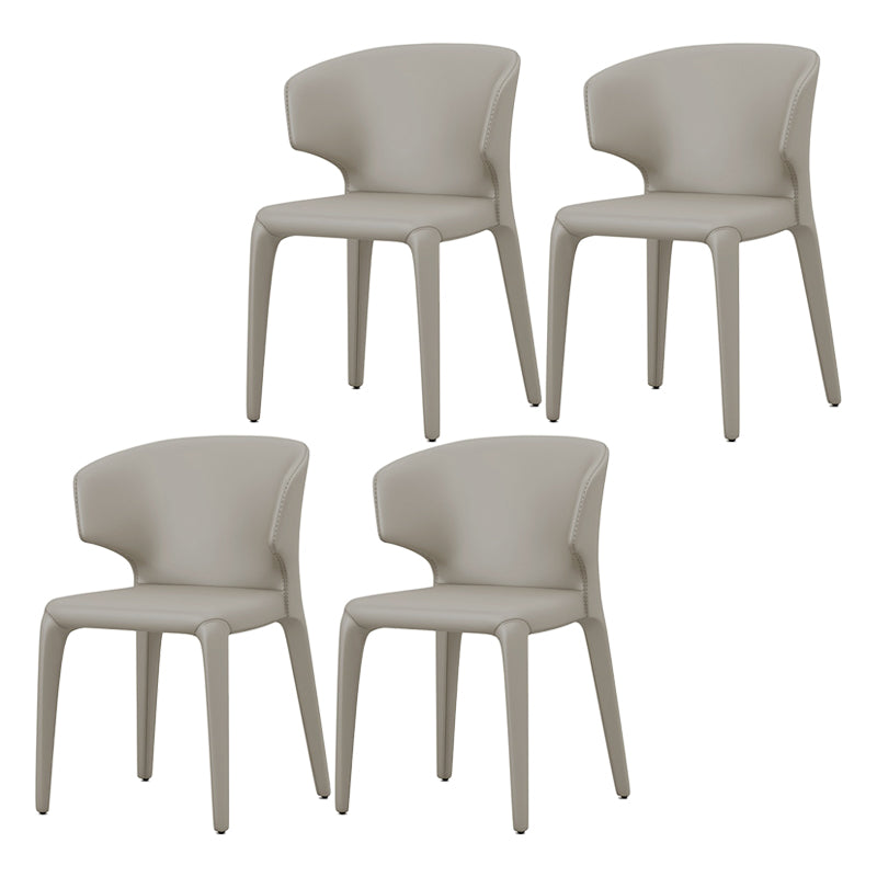 Faux Leather Contemporary Dining Room Chair Matte Finish Wingback Side Dining Chair