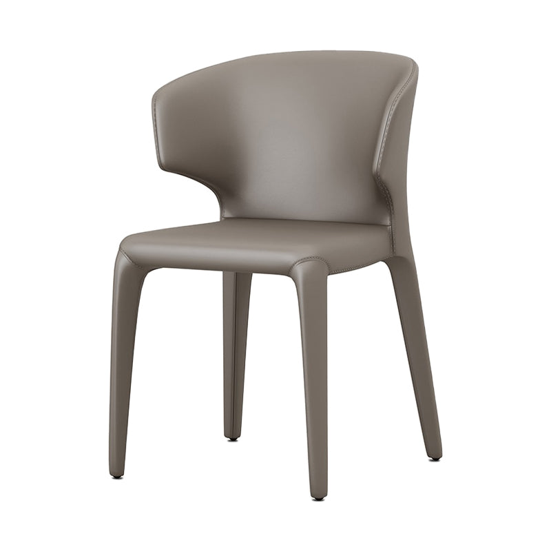 Faux Leather Contemporary Dining Room Chair Matte Finish Wingback Side Dining Chair