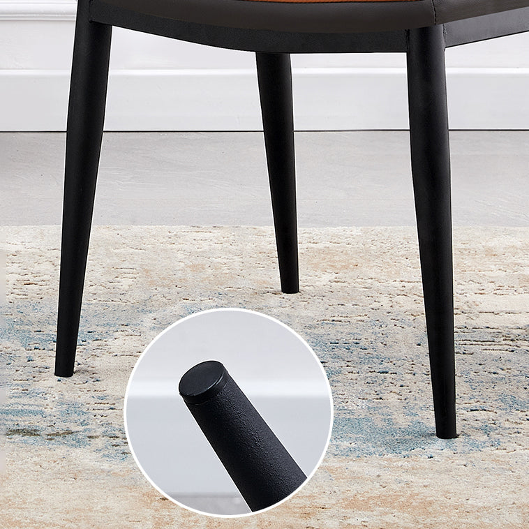 Dining Room Leather Dining Chair Contemporary Open Back Dining Arm Chair