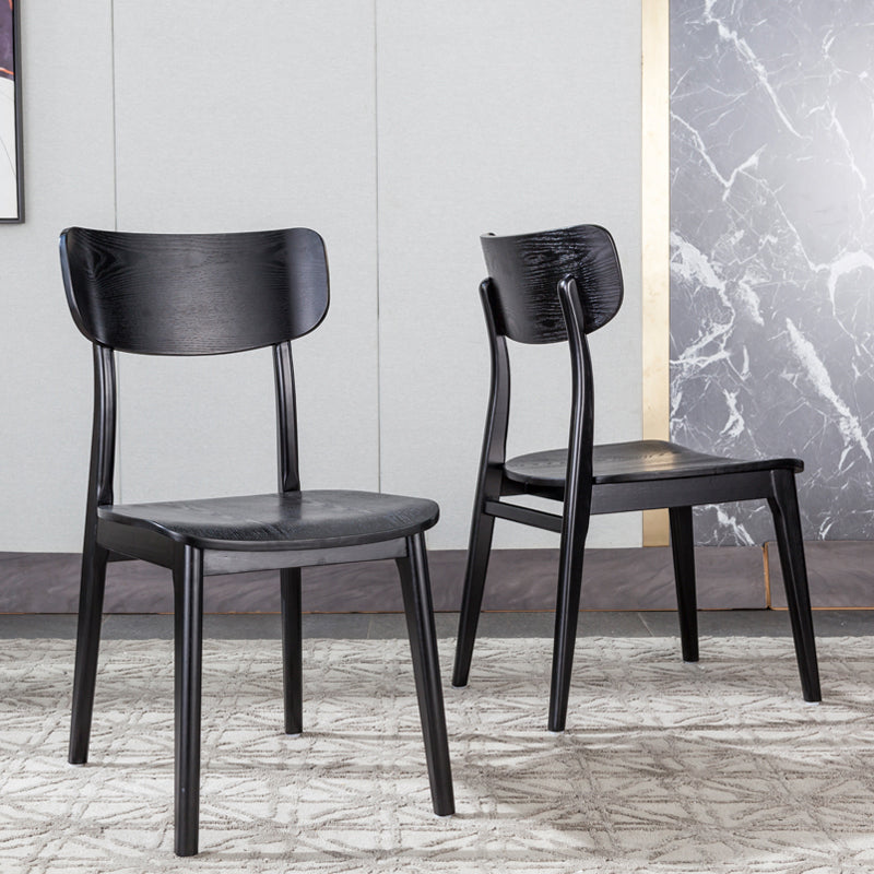 Wood Industrial Style Dining Chair Indoor-Outdoor Open Back Dining Side Chair