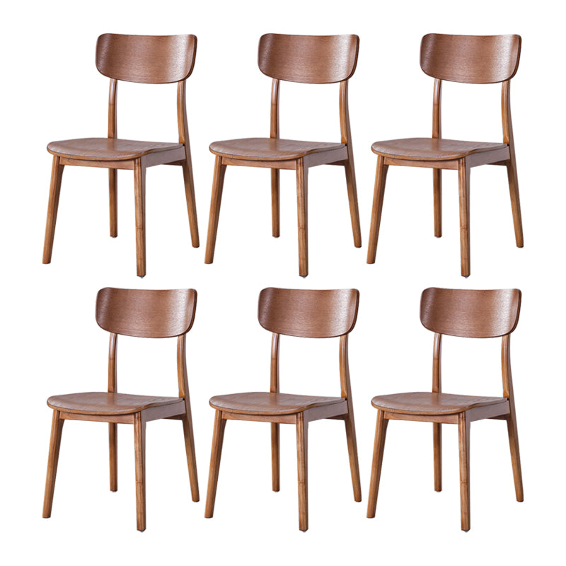 Wood Industrial Style Dining Chair Indoor-Outdoor Open Back Dining Side Chair