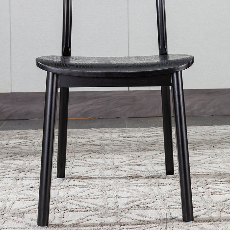 Wood Industrial Style Dining Chair Indoor-Outdoor Open Back Dining Side Chair