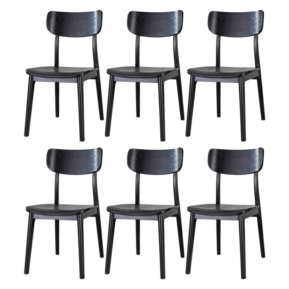 Wood Industrial Style Dining Chair Indoor-Outdoor Open Back Dining Side Chair
