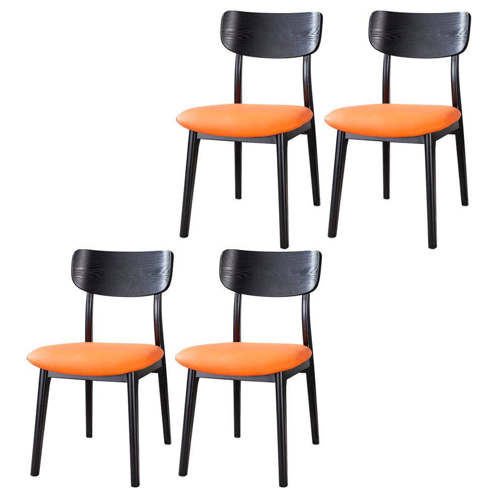 Wood Industrial Style Dining Chair Indoor-Outdoor Open Back Dining Side Chair