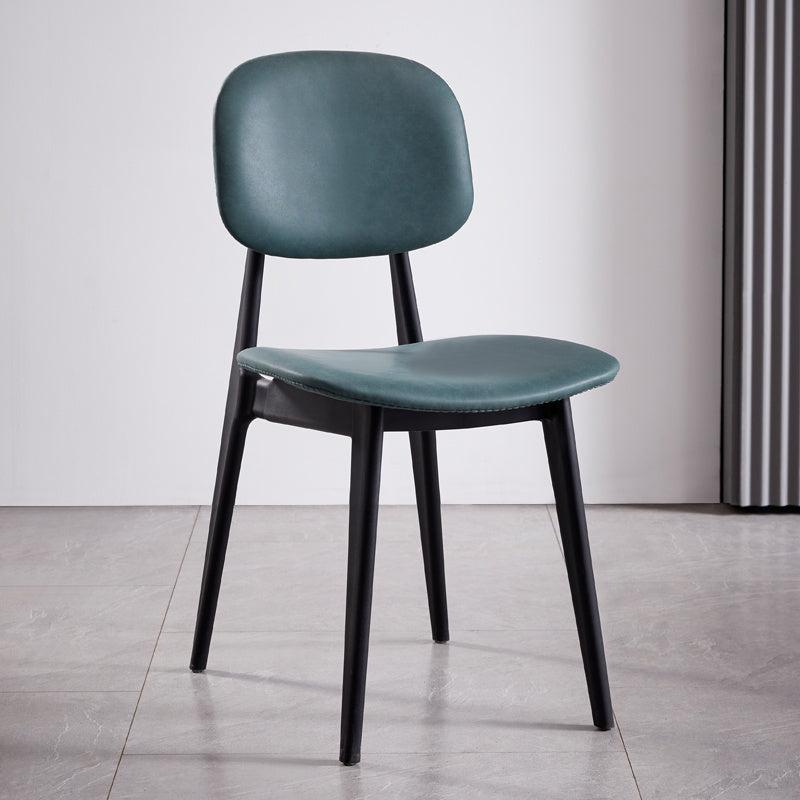 Chaise de salle à manger en métal sans bras de Style nordique, chaise latérale de salle à manger à dossier ouvert