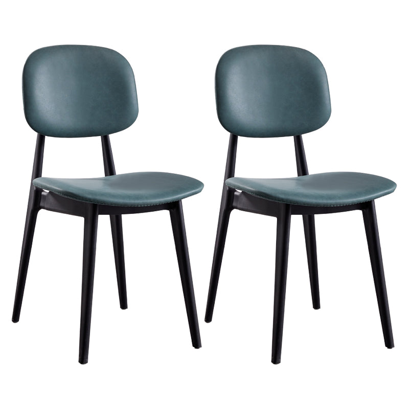 Nordic Style Armless Metal Dining Room Chair Open Back Dining Side Chair