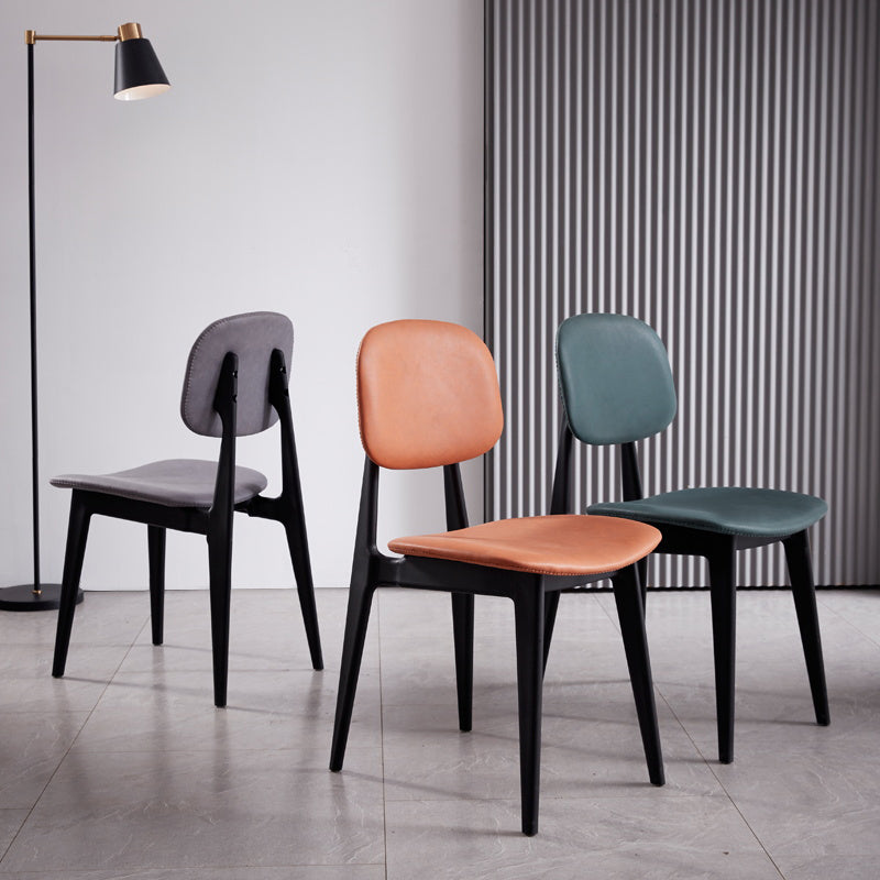 Nordic Style Armless Metal Dining Room Chair Open Back Dining Side Chair