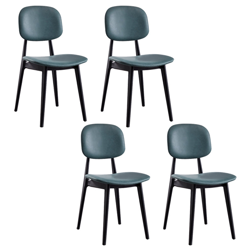 Nordic Style Armless Metal Dining Room Chair Open Back Dining Side Chair