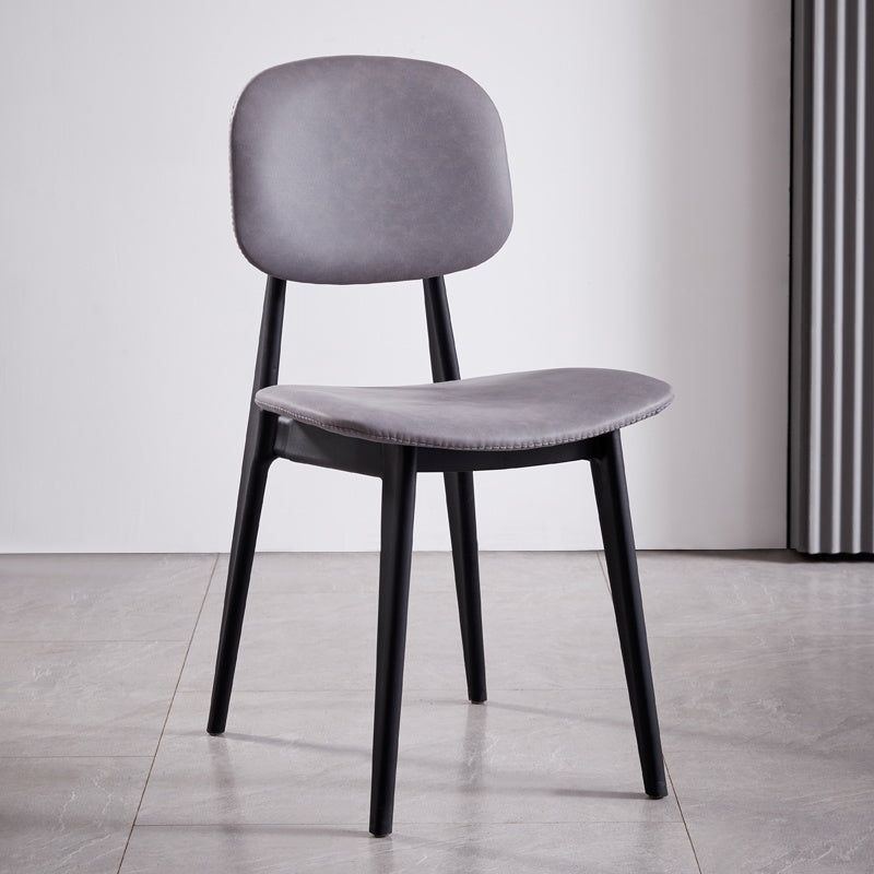Chaise de salle à manger en métal sans bras de Style nordique, chaise latérale de salle à manger à dossier ouvert