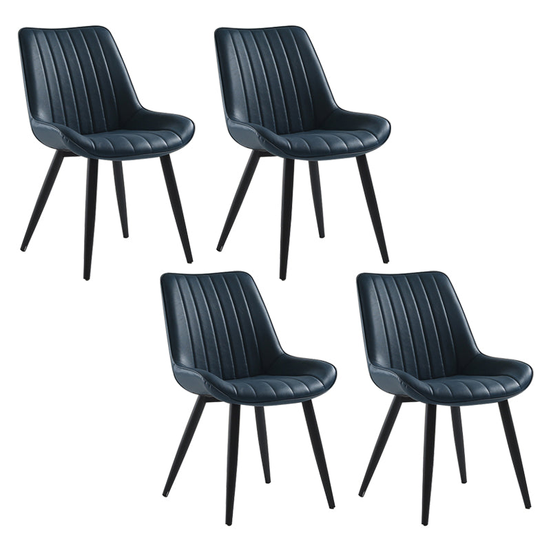 Nordic Cushioned Dining Chair 33"H Parsons Chair with Metal Base for Restaurant