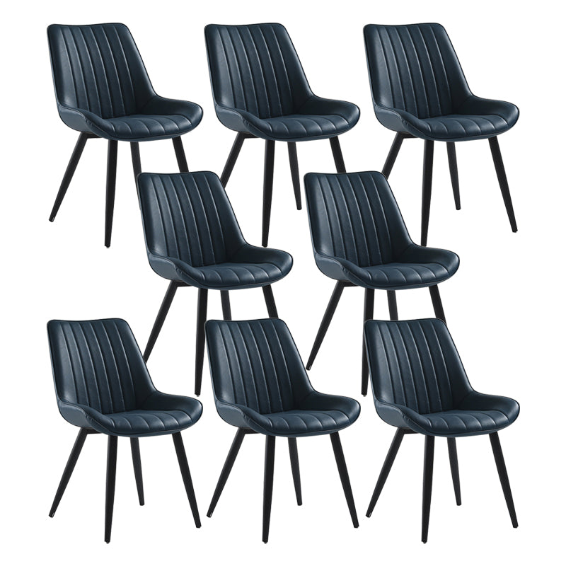 Nordic Cushioned Dining Chair 33"H Parsons Chair with Metal Base for Restaurant