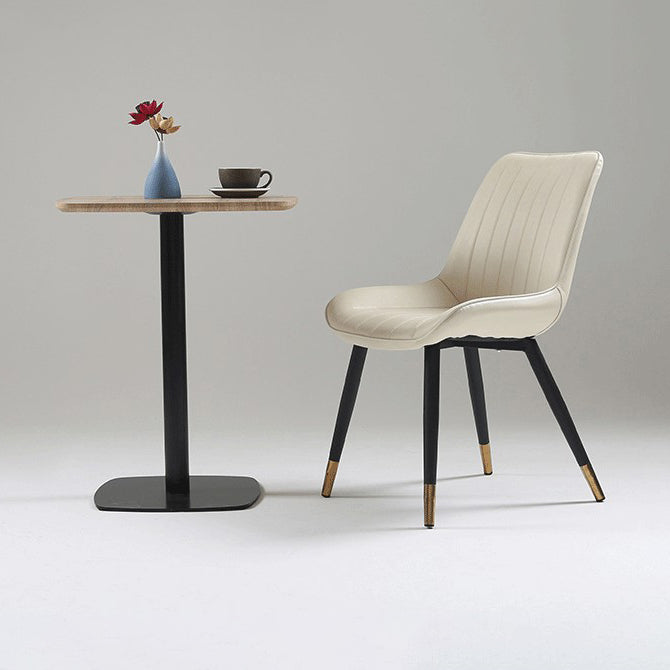 Nordic Cushioned Dining Chair 33"H Parsons Chair with Metal Base for Restaurant