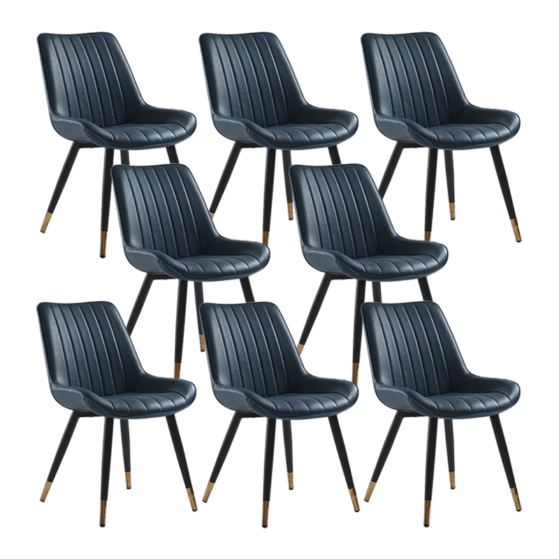Nordic Cushioned Dining Chair 33"H Parsons Chair with Metal Base for Restaurant