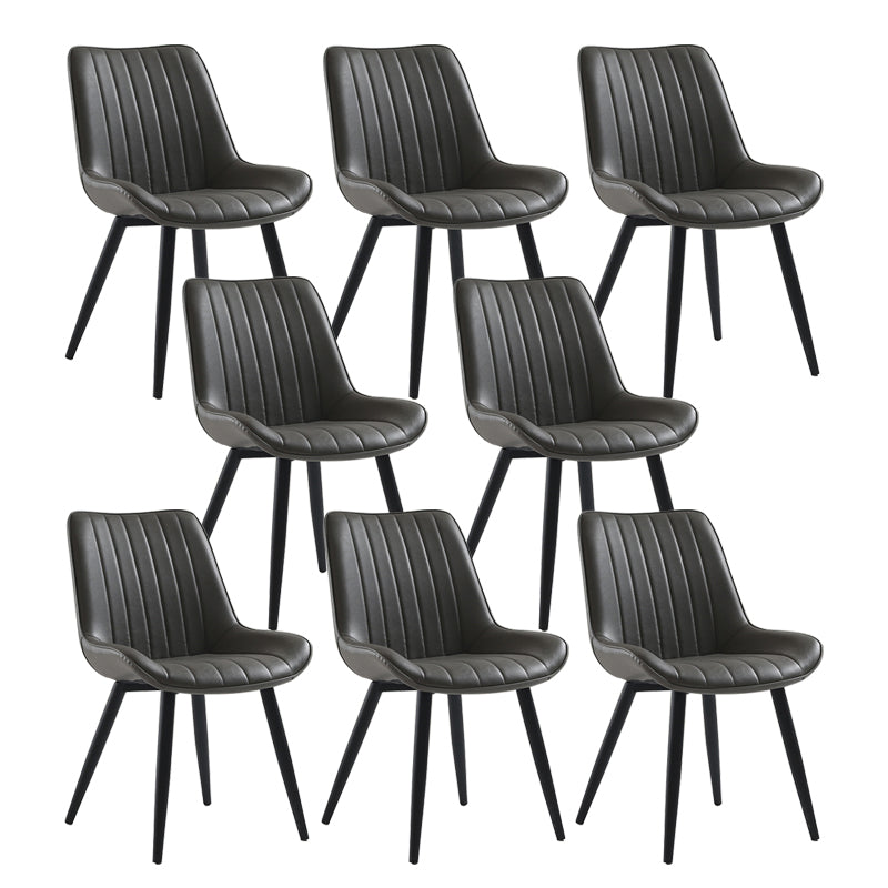 Nordic Cushioned Dining Chair 33"H Parsons Chair with Metal Base for Restaurant