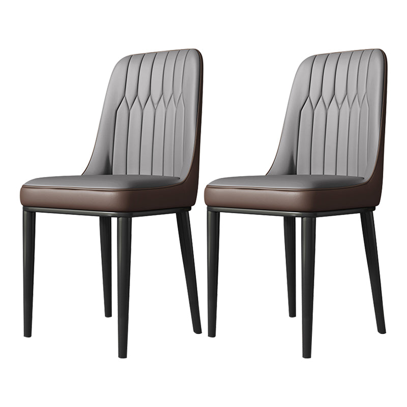 Chaises de salle à manger sans bras de style moderne de chaise latérale de salle à manger en métal