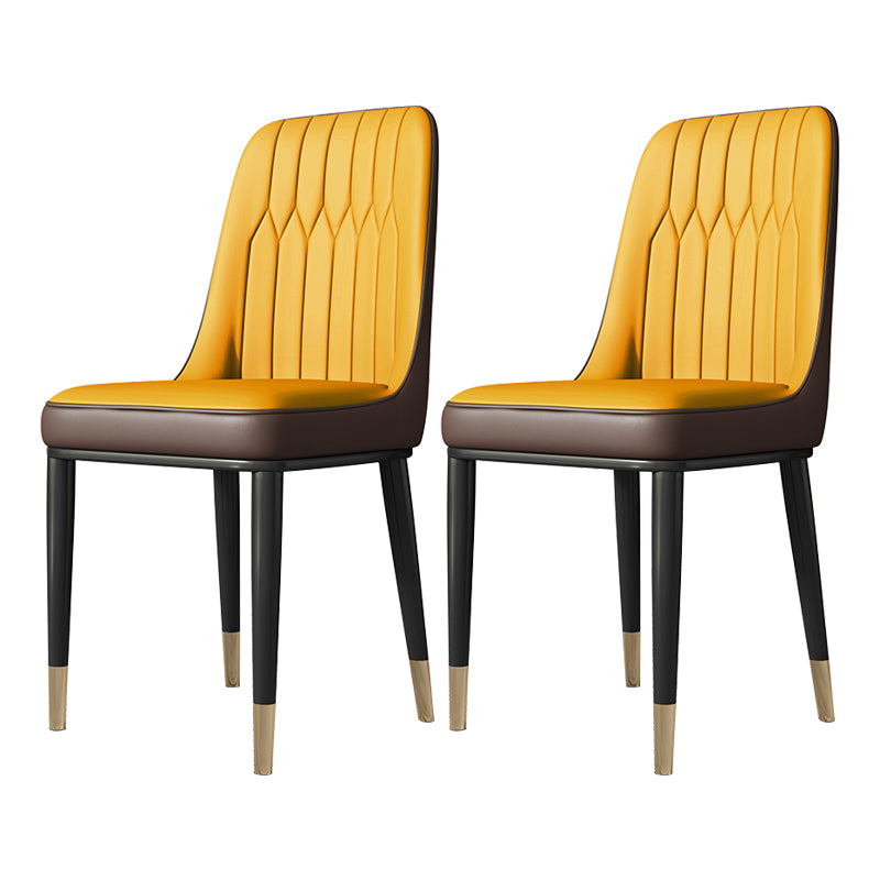 Chaises de salle à manger sans bras de style moderne de chaise latérale de salle à manger en métal