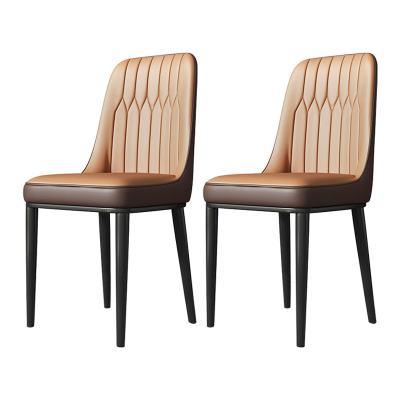 Chaises de salle à manger sans bras de style moderne de chaise latérale de salle à manger en métal