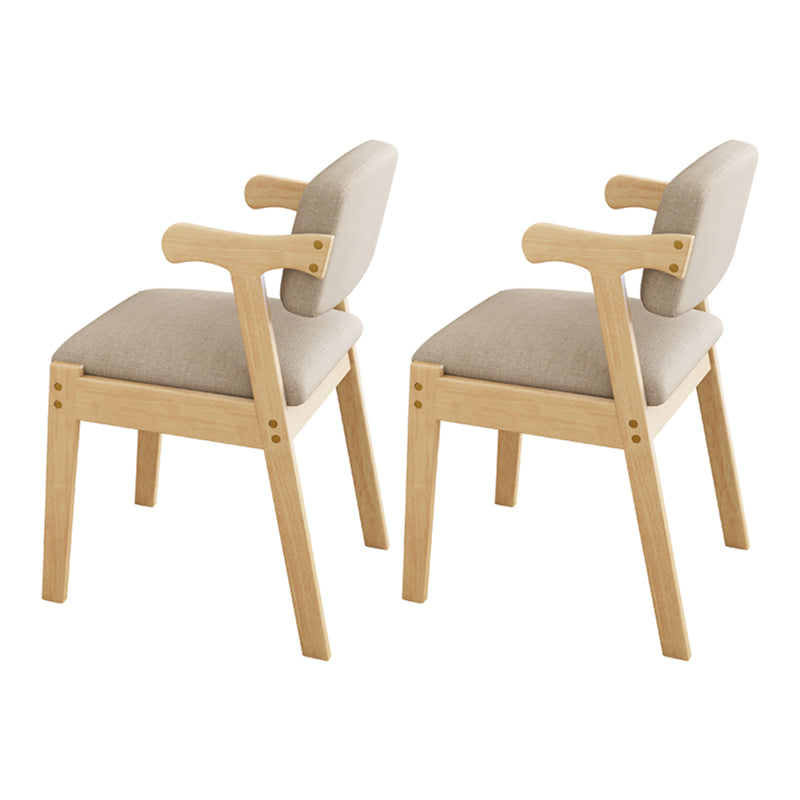 Contemporary Wood Indoor Open Back Dining Side Chair 20'' Wide Dining Chair