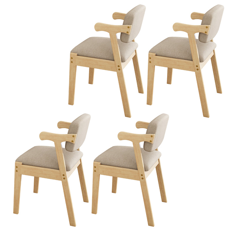 Contemporary Wood Indoor Open Back Dining Side Chair 20'' Wide Dining Chair