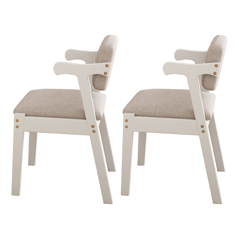 Contemporary Wood Indoor Open Back Dining Side Chair 20'' Wide Dining Chair