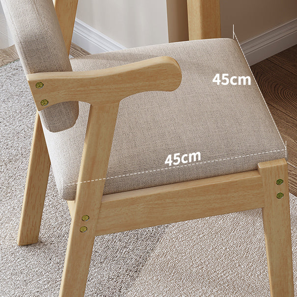 Contemporary Wood Indoor Open Back Dining Side Chair 20'' Wide Dining Chair