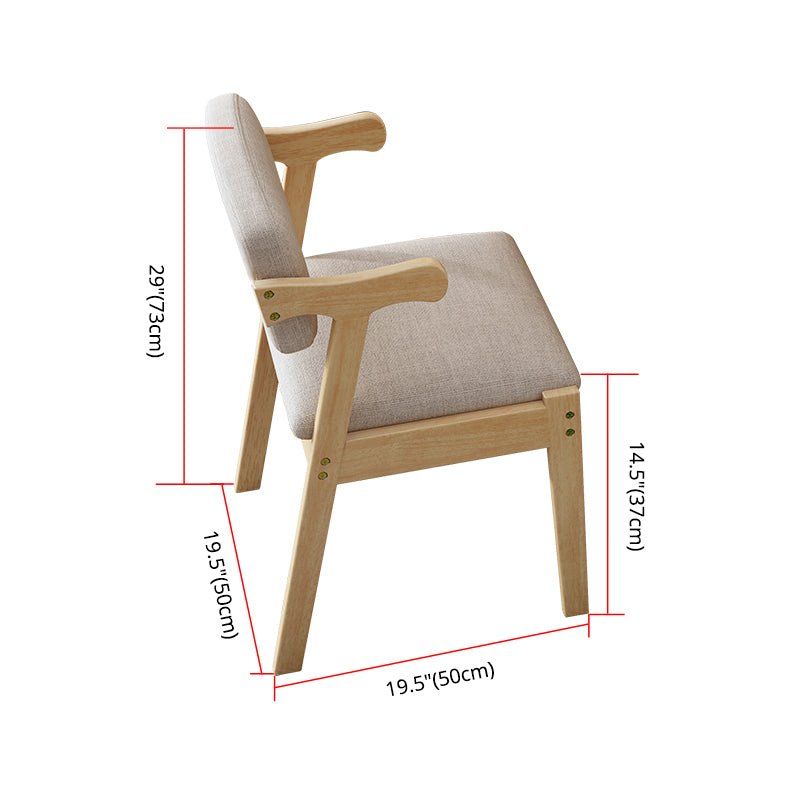 Contemporary Wood Indoor Open Back Dining Side Chair 20'' Wide Dining Chair