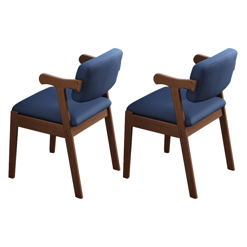 Contemporary Wood Indoor Open Back Dining Side Chair 20'' Wide Dining Chair