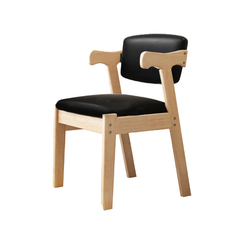 Contemporary Wood Indoor Open Back Dining Side Chair 20'' Wide Dining Chair
