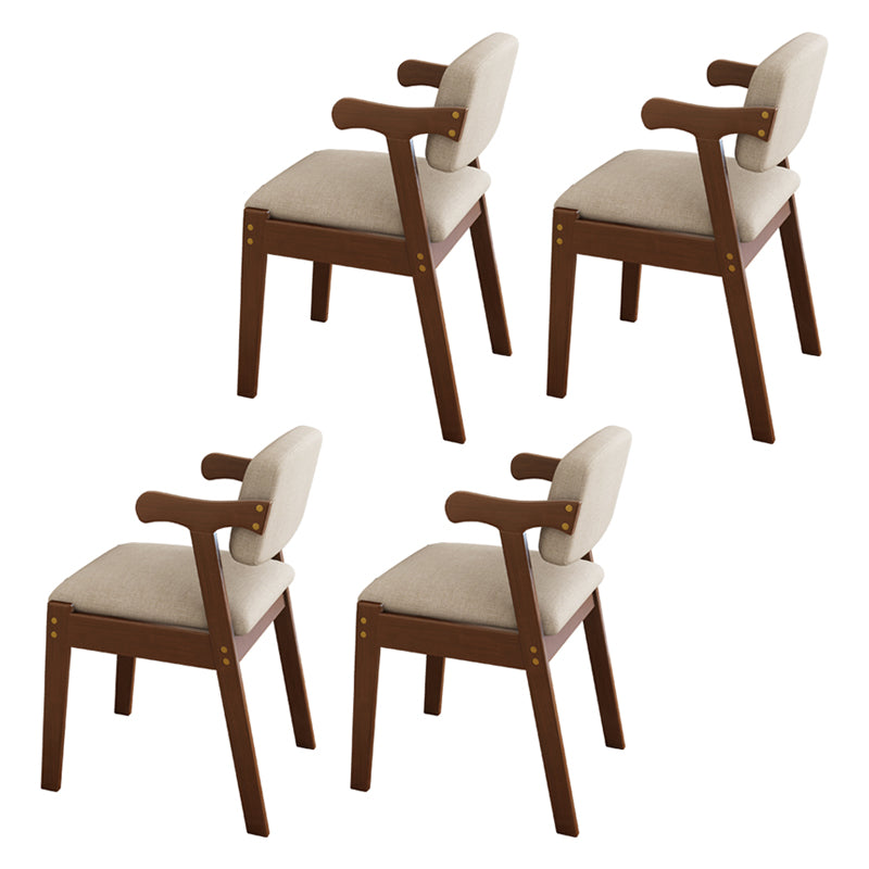 Contemporary Wood Indoor Open Back Dining Side Chair 20'' Wide Dining Chair