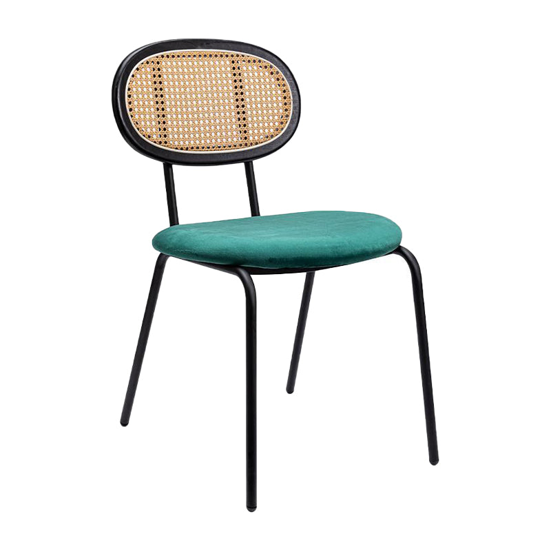 Modern Style Metal Dining Room Kitchen Chairs Set Open Back Dining Side Chair