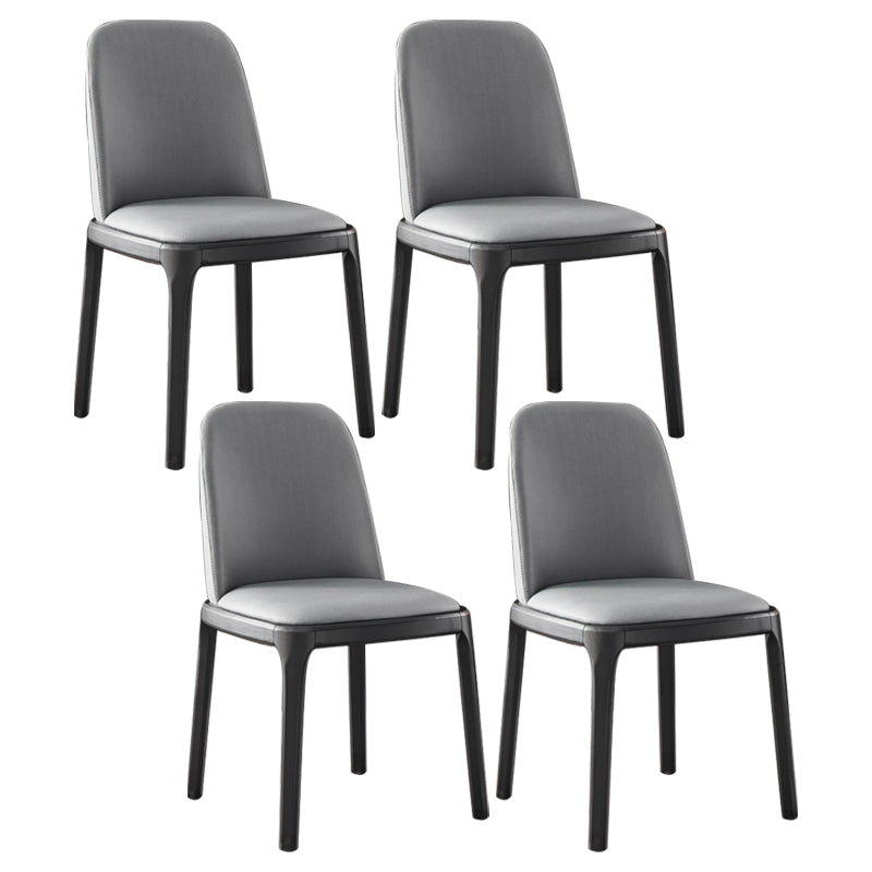 Contemporary Side Chair Dining Room Side Chair Set with Solid Wood Legs