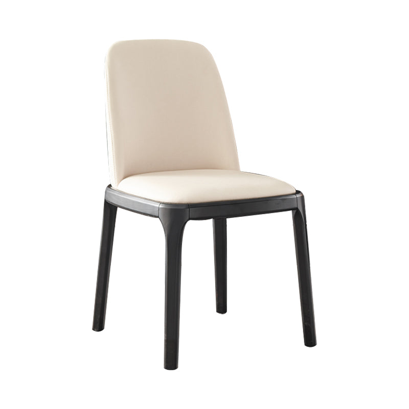 Contemporary Side Chair Dining Room Side Chair Set with Solid Wood Legs