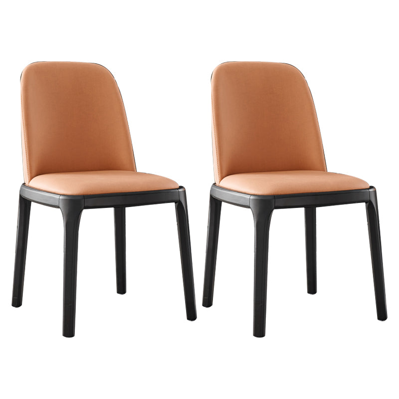 Contemporary Side Chair Dining Room Side Chair Set with Solid Wood Legs