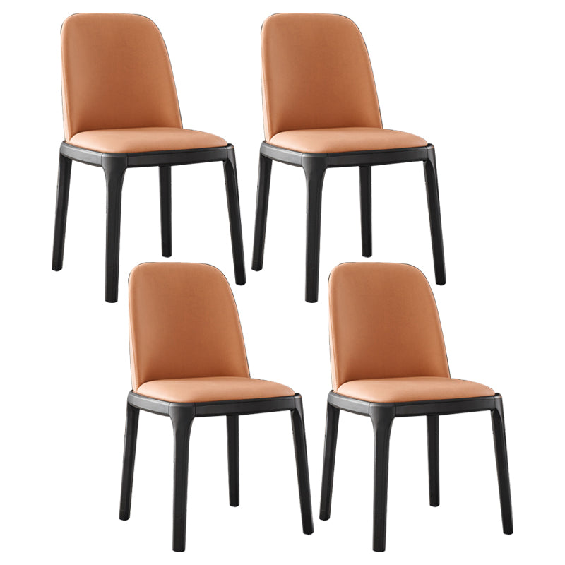 Contemporary Side Chair Dining Room Side Chair Set with Solid Wood Legs