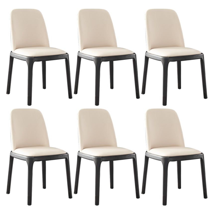Contemporary Side Chair Dining Room Side Chair Set with Solid Wood Legs