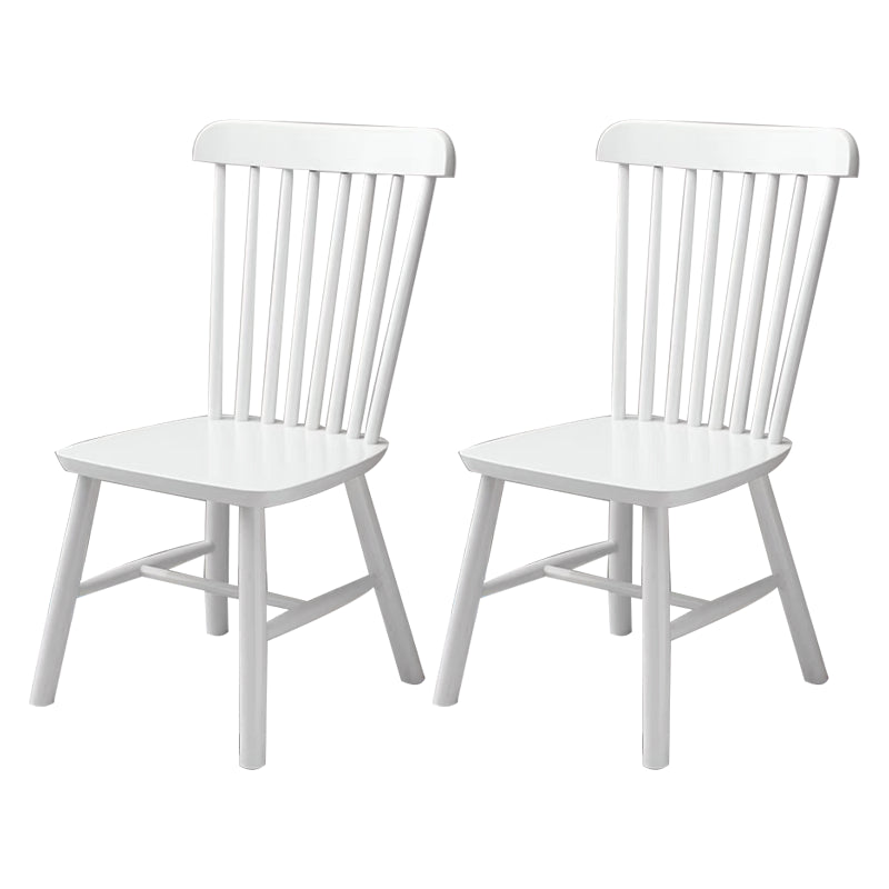 Contemporary Dining Chair Slat Back Side Chair with Wood Legs for Home Use