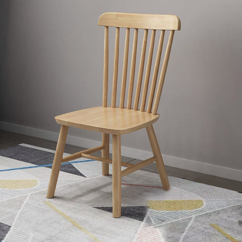 Contemporary Dining Chair Slat Back Side Chair with Wood Legs for Home Use