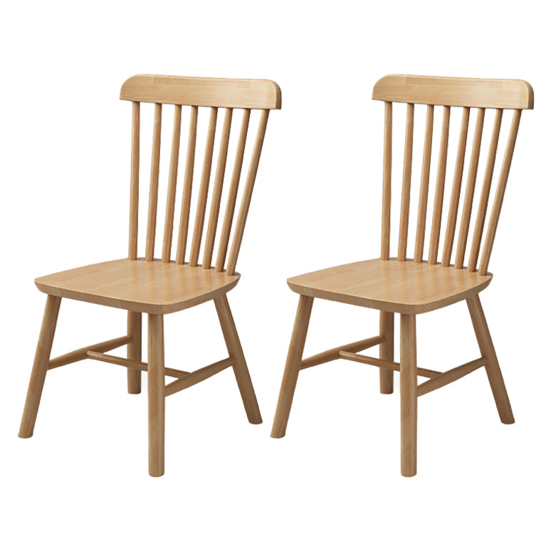 Contemporary Dining Chair Slat Back Side Chair with Wood Legs for Home Use