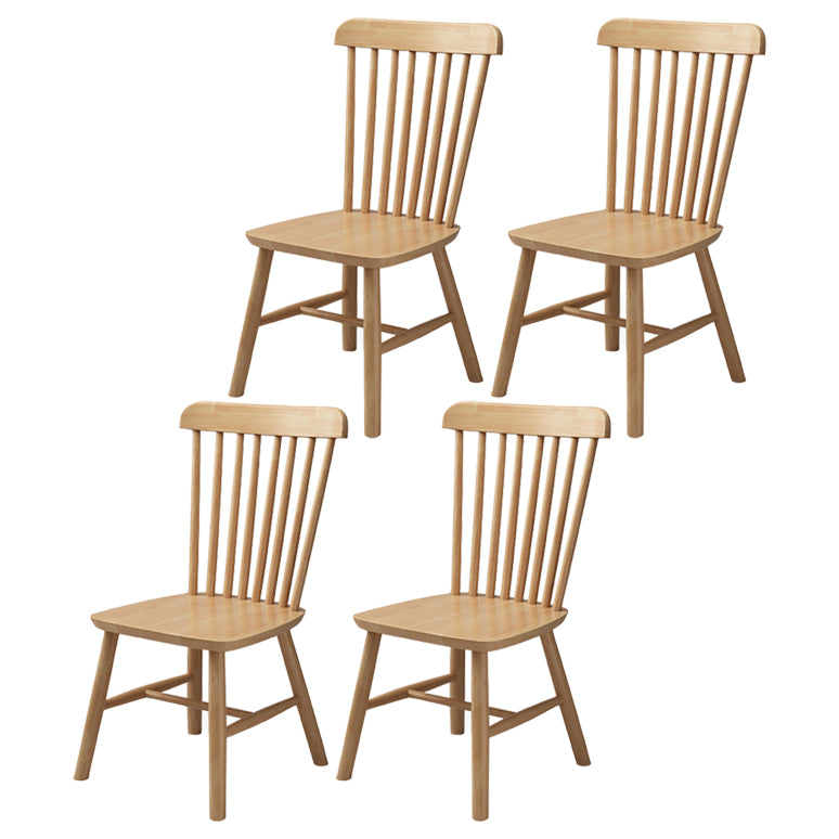 Contemporary Dining Chair Slat Back Side Chair with Wood Legs for Home Use