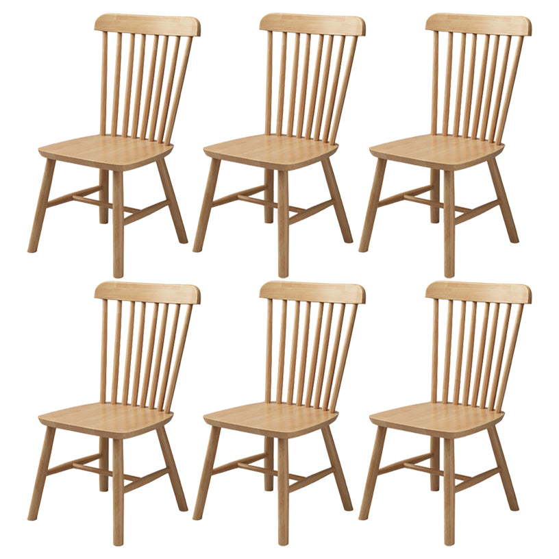 Contemporary Dining Chair Slat Back Side Chair with Wood Legs for Home Use