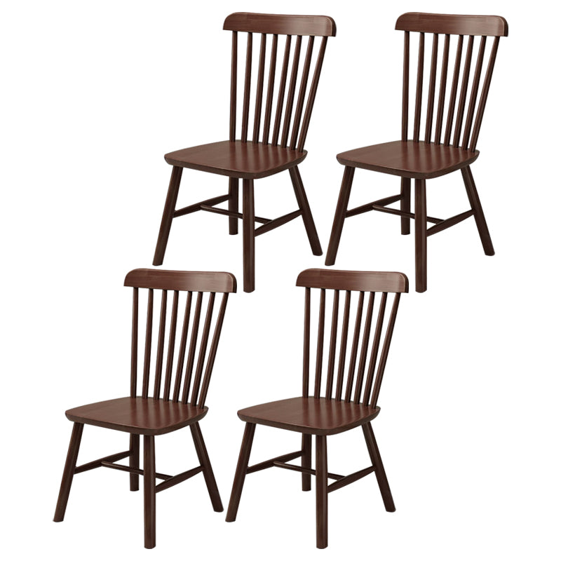 Contemporary Dining Chair Slat Back Side Chair with Wood Legs for Home Use