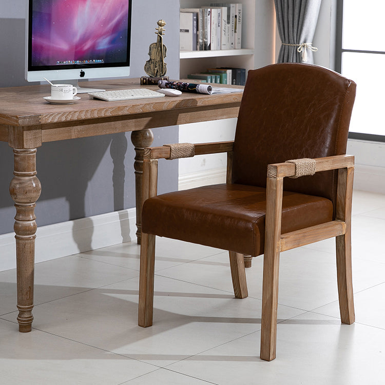 Fauteuil de salle à manger en bois avec coussin de couleur, chaise Parsons pour la maison