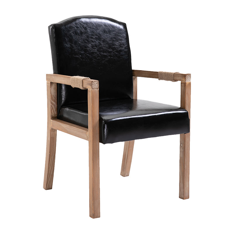 Fauteuil de salle à manger en bois avec coussin de couleur, chaise Parsons pour la maison