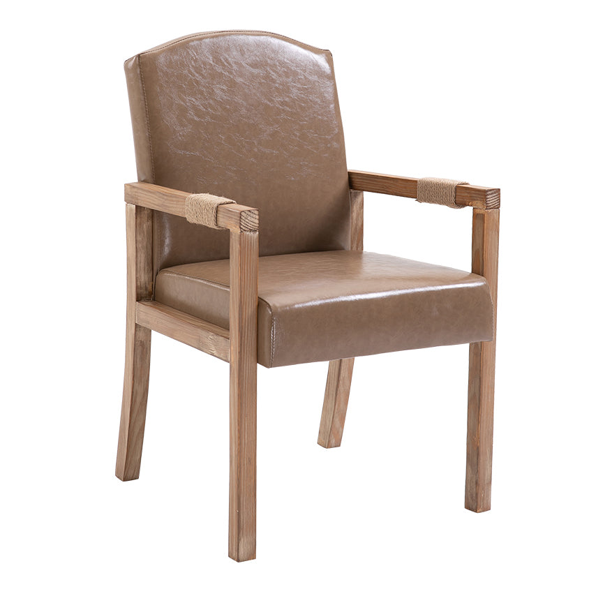 Fauteuil de salle à manger en bois avec coussin de couleur, chaise Parsons pour la maison