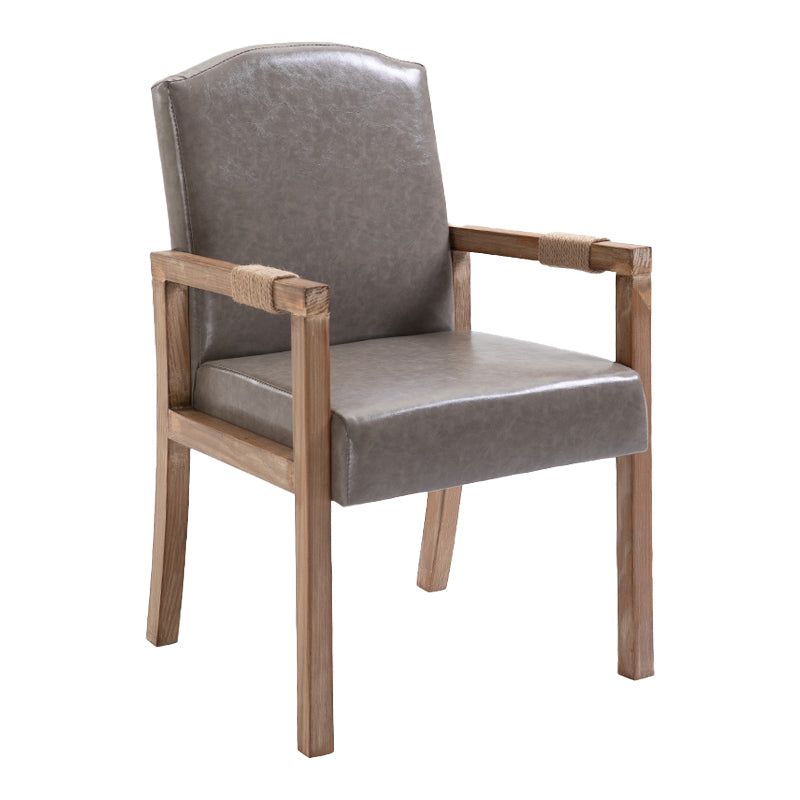 Fauteuil de salle à manger en bois avec coussin de couleur, chaise Parsons pour la maison