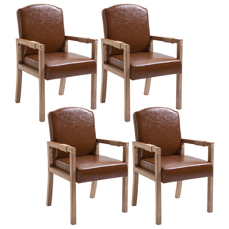 Fauteuil de salle à manger en bois avec coussin de couleur, chaise Parsons pour la maison