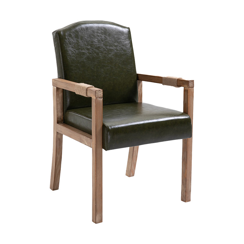 Fauteuil de salle à manger en bois avec coussin de couleur, chaise Parsons pour la maison