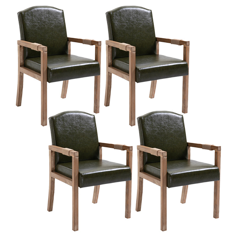 Fauteuil de salle à manger en bois avec coussin de couleur, chaise Parsons pour la maison