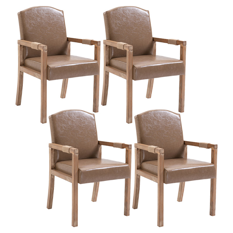 Fauteuil de salle à manger en bois avec coussin de couleur, chaise Parsons pour la maison
